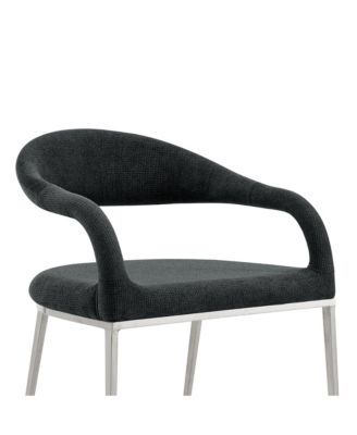 Modern Open Back Upholstered Dining Arm Chairs – Set of 2