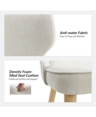 Rita Mid-Century Modern WaterProof Hollow Design Dining Chair with Wingback,Set of 2