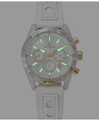 Women's Jordan Chronograph Multifunctional Champagne Leather Strap Watch, 40mm