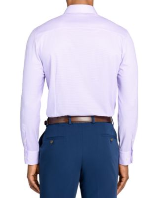 Men's Houndstooth Hybrid Slim Fit Easy Care Long Sleeve Shirt