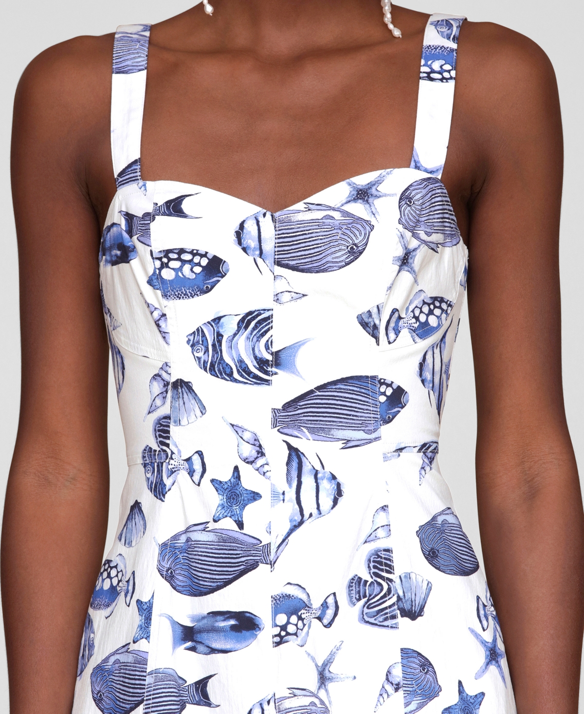 Shop Avec Les Filles Women's Printed A-line Midi Dress