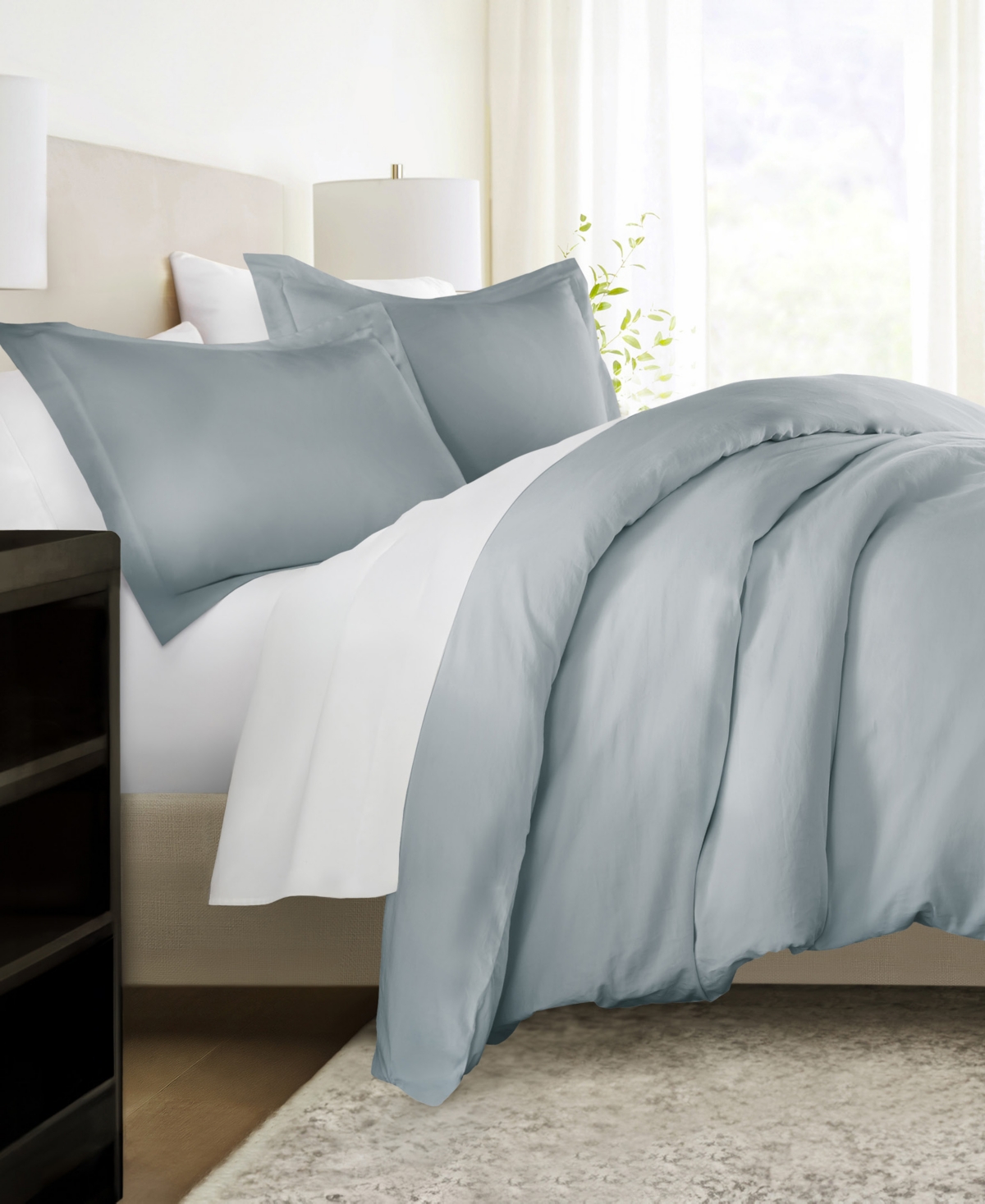 Ienjoy Home Ultra Soft Brushed Cotton 3-pc. Duvet Cover Set, Full/queen