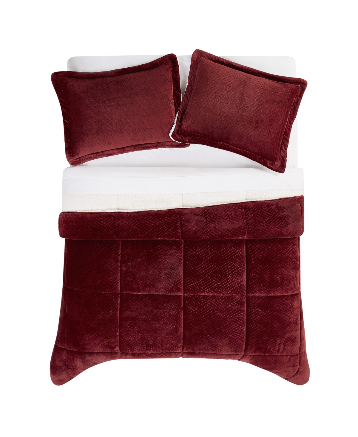 Truly Soft Basket Carved Softness 3-Pc. Comforter Set