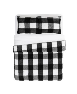 Cozy Buffalo Check 3-Pc. Comforter Set, Full/Queen