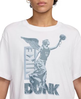 Women's Cotton Short-Sleeve Cropped Basketball T-Shirt