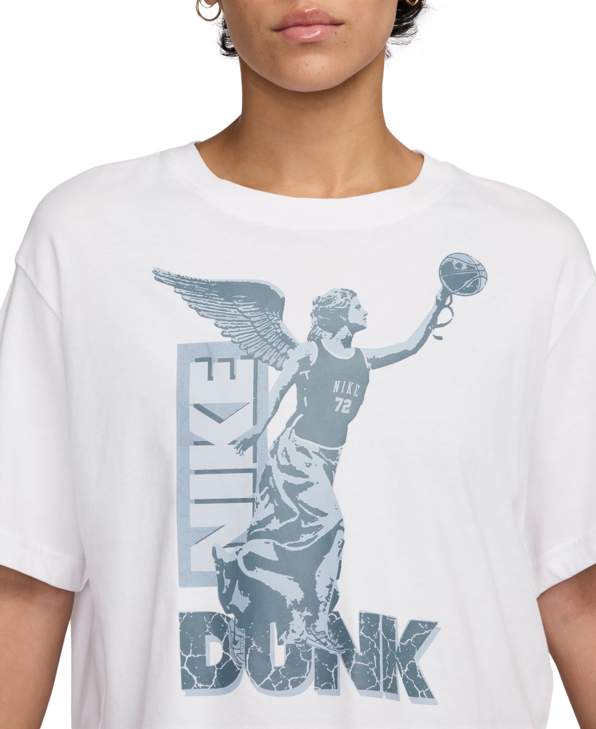 Nike Swoosh Fly Graphic T-shirt In White