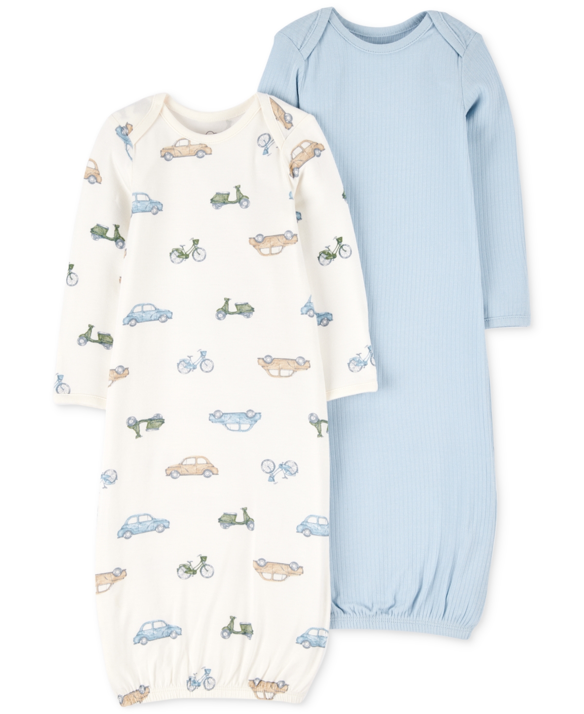 Carter's Purelysoft By  Baby 2-pc. Sleeper Gowns Set In Blue