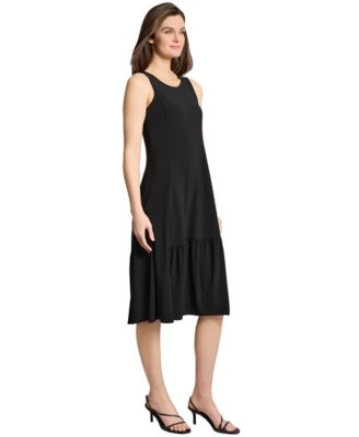 Women's Round-Neck Ruffle-Hem Tank Dress