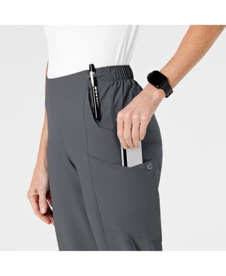Petite W123 Flat Front Cargo Scrub Pant