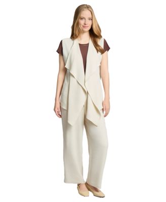 Women's Cascade-Lapel Open-Front Vest