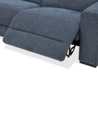 Nevio 6-Pc. Fabric Power Headrest Sectional with 3 Power Motion Chairs