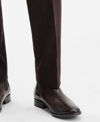 Men's Modern-Fit Plaid Suit Pants