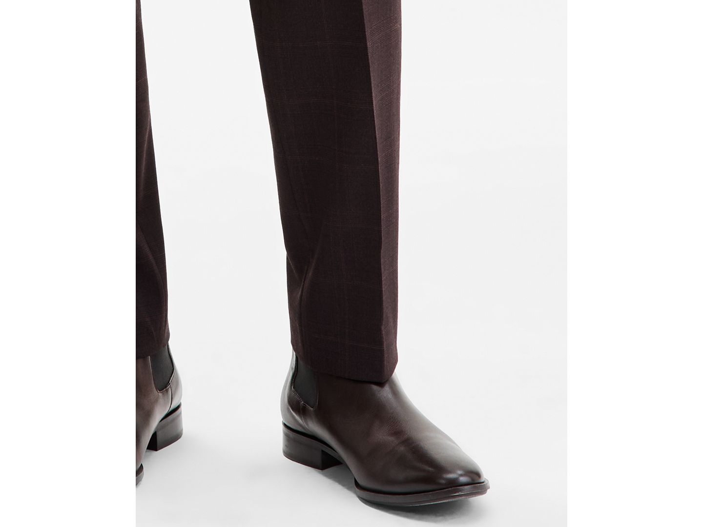 Мужские брюки Hugo Boss Modern-Fit Plaid Suit, цвет: Бордовый — фото 7