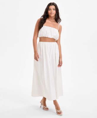 Womens Nomi Cotton Crop Top Nomi Cotton Midi Skirt