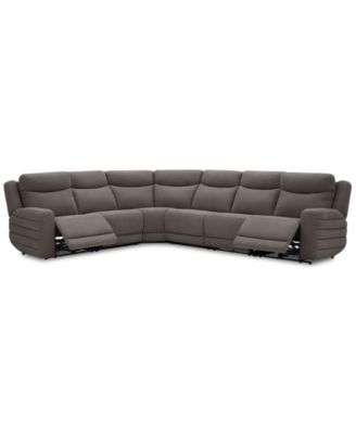 Kristyan 6-Pc. Fabric Sectional with 3 Power Motion Chairs, Exclusively at Macy's