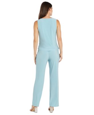 Women's 3-Pc. Metallic Jacquard Jacket, Tank Top & Pant Set