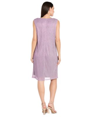 Women's Metallic Crinkle 2-Pc. Dress