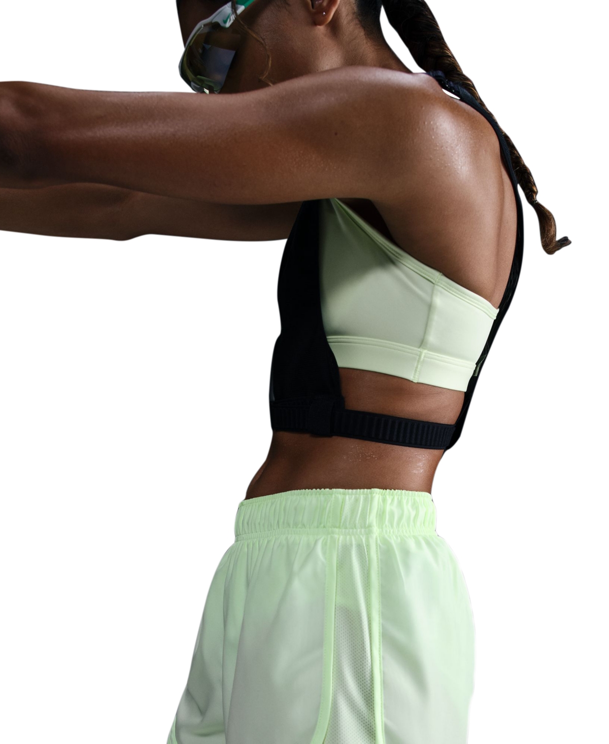 Nike Women's Tempo Dri-fit Mid-rise Brief-lined Running Shorts In Green
