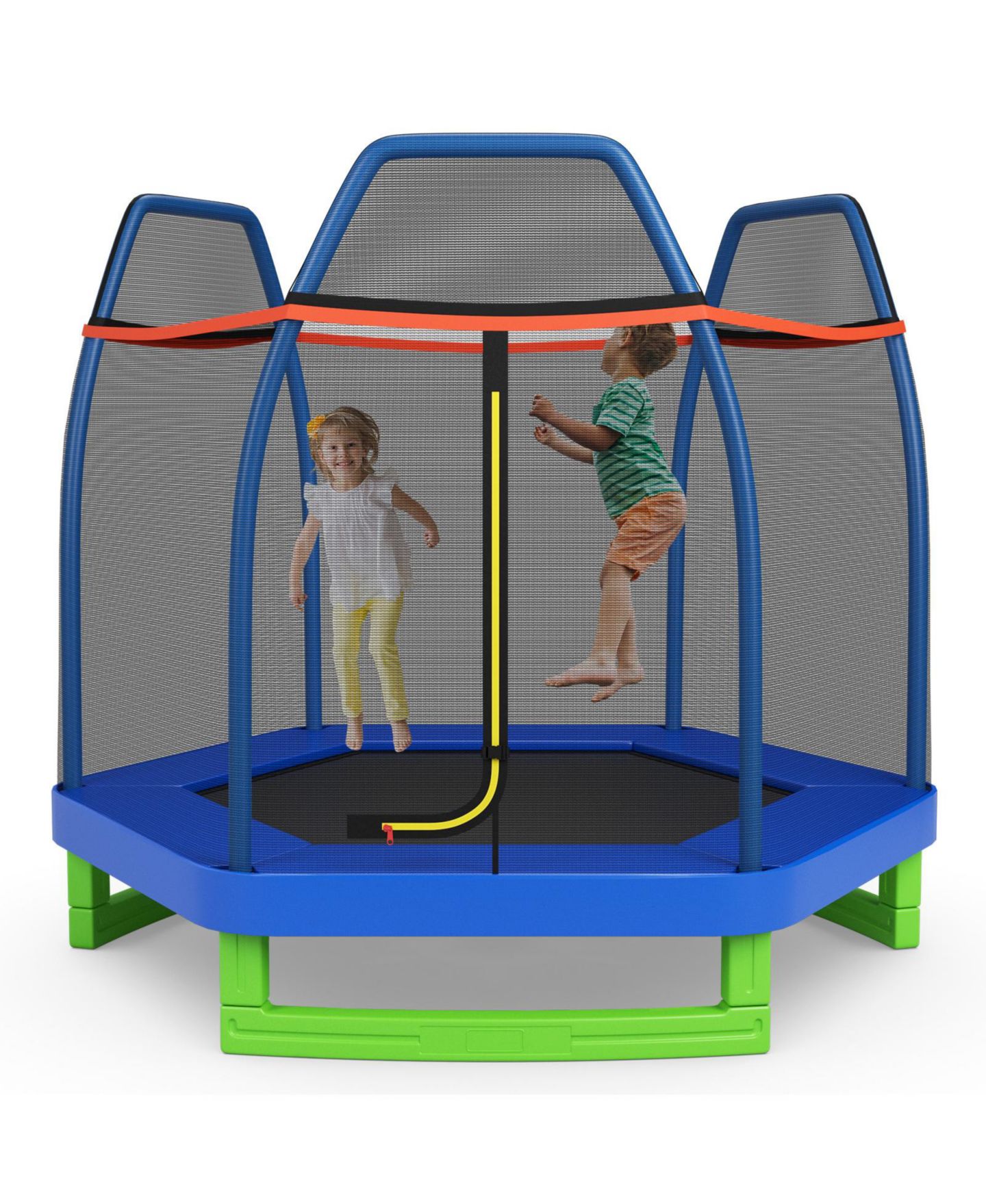 Детская игрушка Mecale 7 Feet Recreational Safety Net Trampoline, 1-3 Players, Ages 3+, цвет: Синий — фото 1