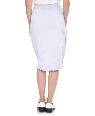 Women's Professional Stretch Five Pocket 'Debra' Scrub Skirt Scrubs, Wine, Large