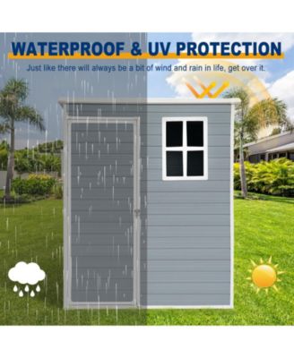 5x3ft Resin Outdoor Storage Shed Kit-Perfect to Store Patio Furniture