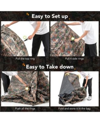 360° One Way See Through Ground Hunting Blind for Deer and Turkey Hunting
