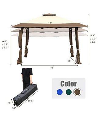 13 x 13 Feet Pop Up Gazebo Tent with Carry Bag for Patio Garden