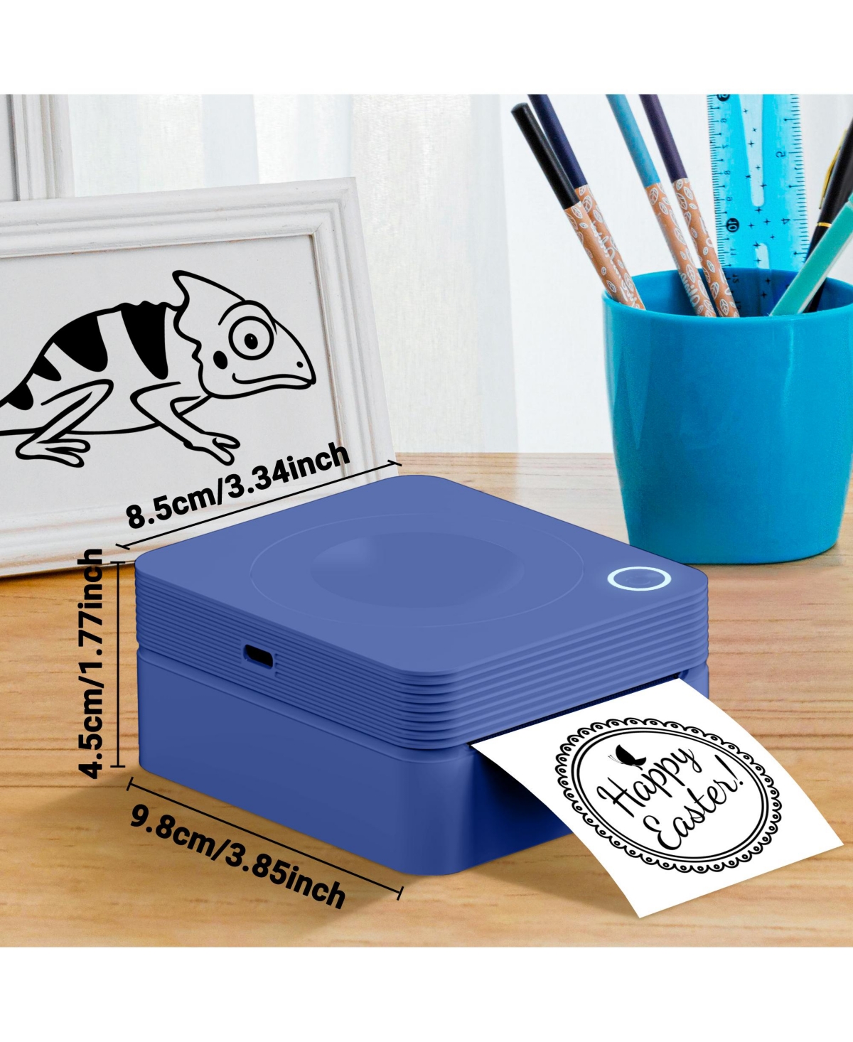 Sticker Printer, PM230 Mini Thermal Printer Bluetooth Portabel Maker with 3 Rolls of Paper