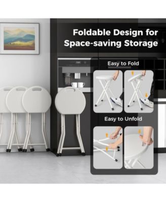 Folding Stool with Built-in Handle for Adults