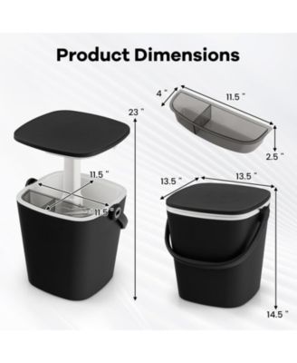 3-in-1 Portable Cooler Bar Table with Bottle Opener and Lift Top Lid for Camping Poolside