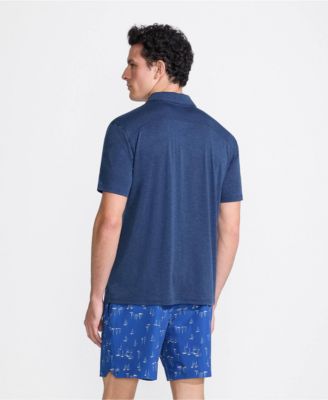 Men's SunShade UPF 50 Short Sleeve Johnny Collar Polo Rash Guard Shirt