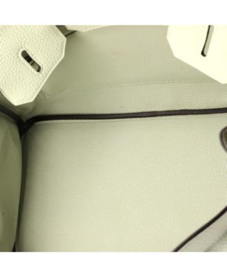 Pre-Owned Hermes Birkin 30 Handbag Green Togo with Palladium Hardware