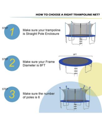 Replacement Weather-Resistant Trampoline Safety Enclosure Net