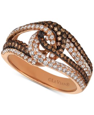 Le Vian - Chocolatier&reg; Chocolate Diamond & Vanilla Diamond Ring (1 ct. t.w.) in 14k Rose Gold
