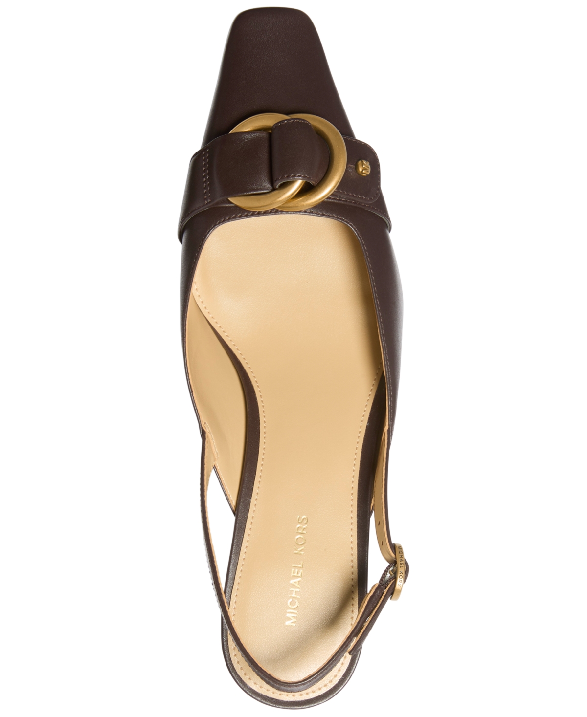 Michael Kors Michael  Jaden Kitten Sling Pumps In Brown