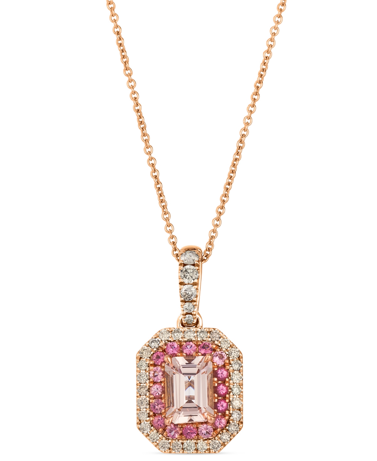 Le Vian Peach Morganite (5/8 Ct. T.w.), Passion Fruit Tourmaline (1/6 Ct. T.w.), & Nude Diamond (1/4 Ct. T.w