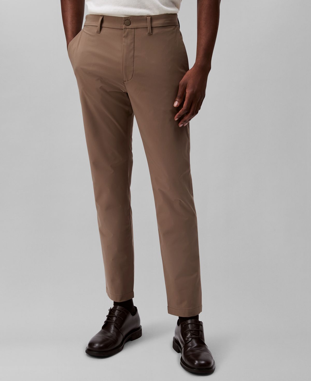 Мужские облегающие эластичные брюки Tech, устойчивые к образованию морщин