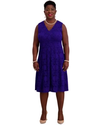 Kasper - Women's Sleeveless Fit & Flare Dress, Regular & Plus Sizes