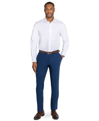 Men's Solid Hybrid Slim Fit Easy Care Long Sleeve Shirt