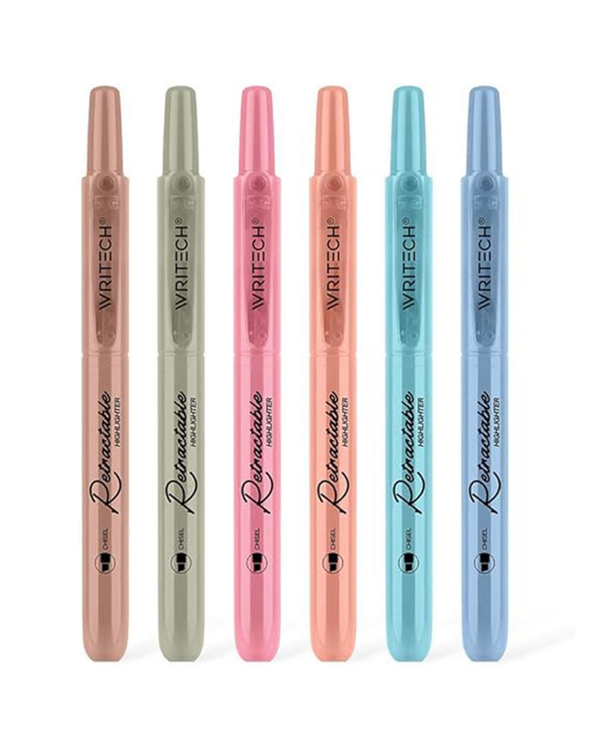 Vintage Retractable Highlighters - 6CT - Vintage
