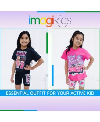 Girls T-Shirt and Bike Shorts Outfit Set
