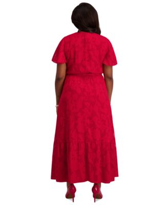 Flutter-Sleeve Smock-Waist Dress, Regular & Plus 
