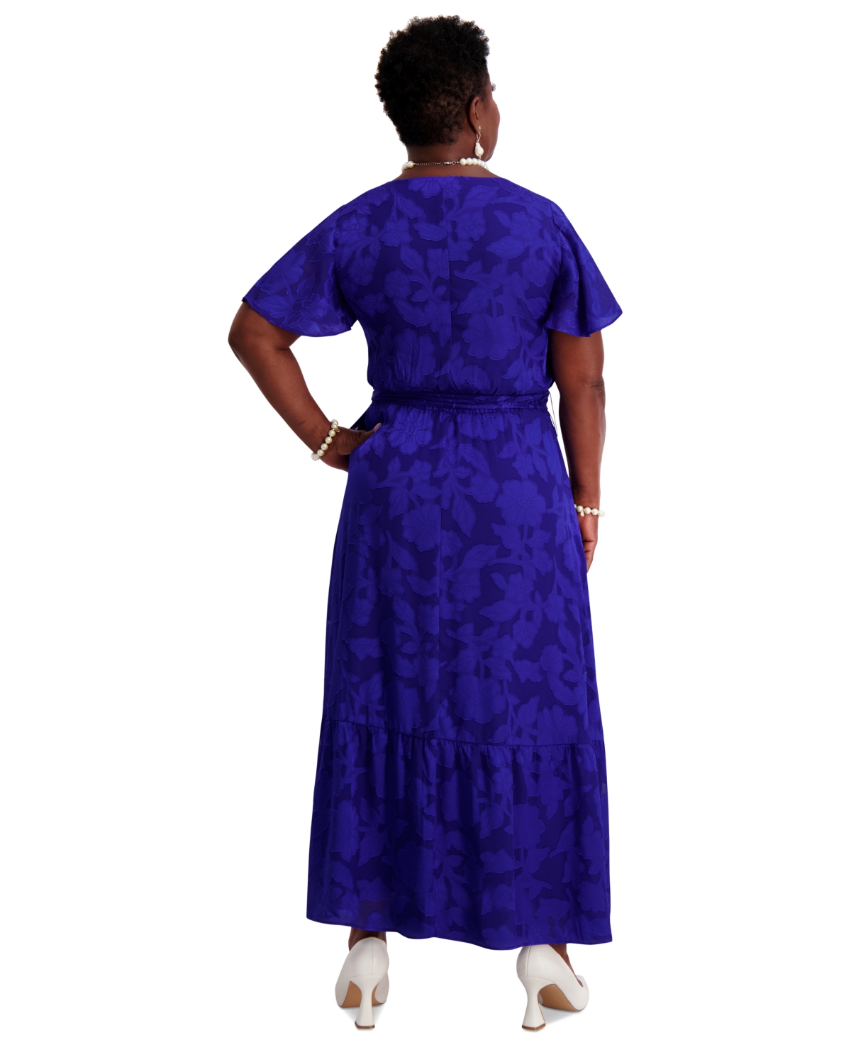 Kasper Flutter-sleeve Smock-waist Dress, Regular & Plus