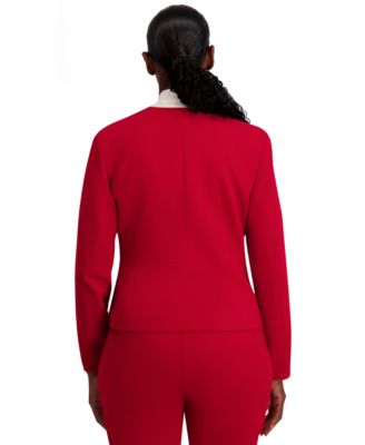 Framed Collarless Jacket, Regular & Plus 