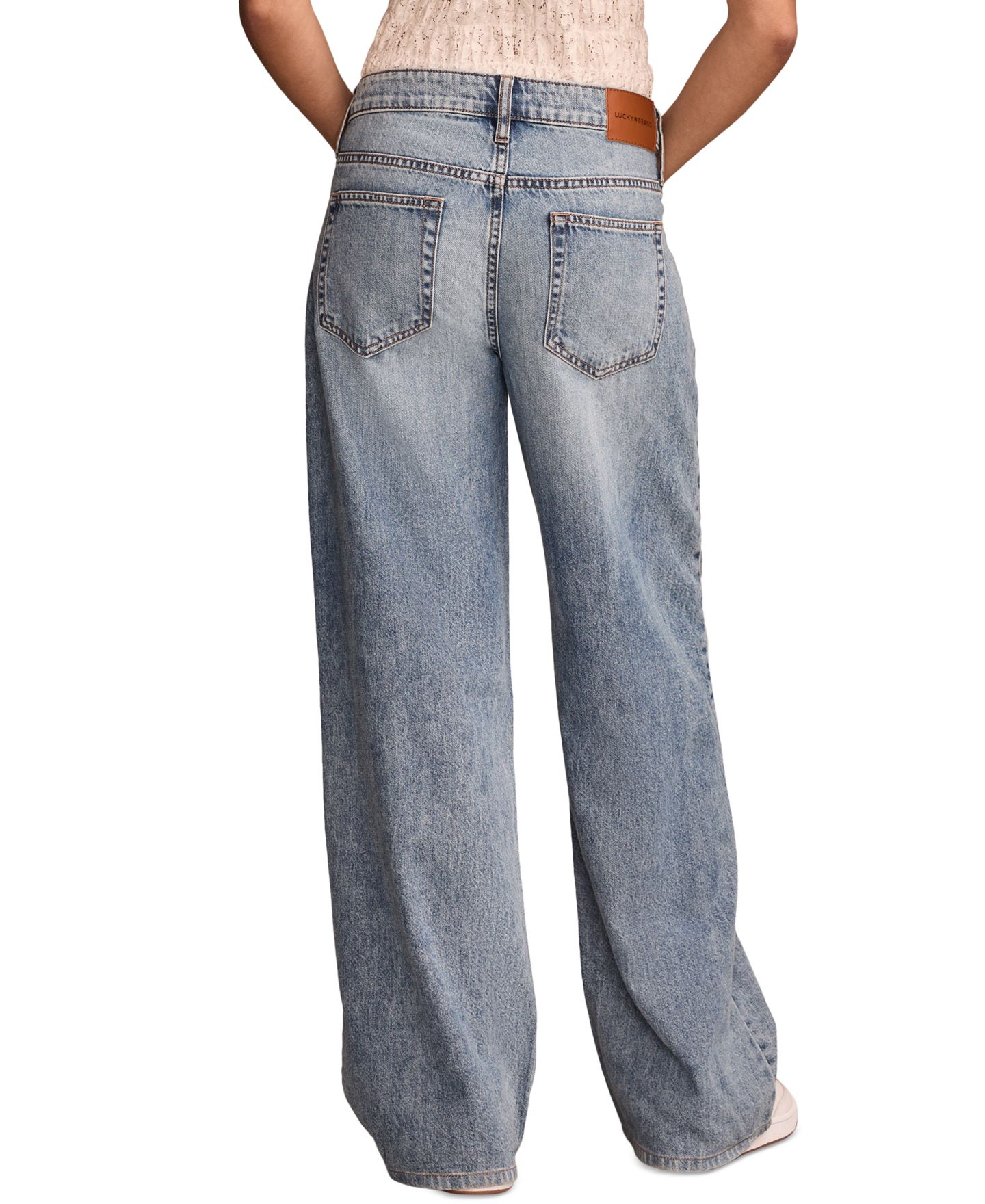 Женские джинсы Lucky Brand Baggy Wide Leg, цвет: Варёный — фото 3