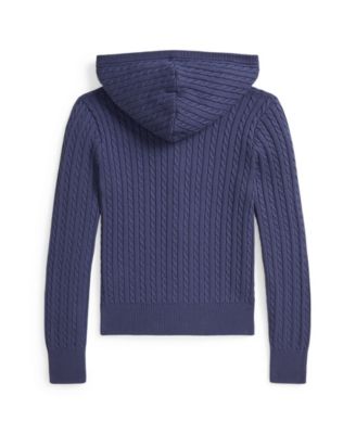 Big Girls Mini Cable Full-Zip Hoodie