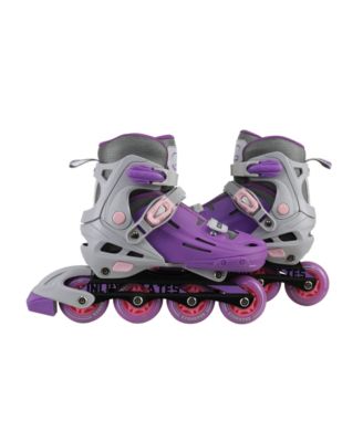Adjustable Youth Inline Skates with Light Up Wheels (Galaxy, size M)