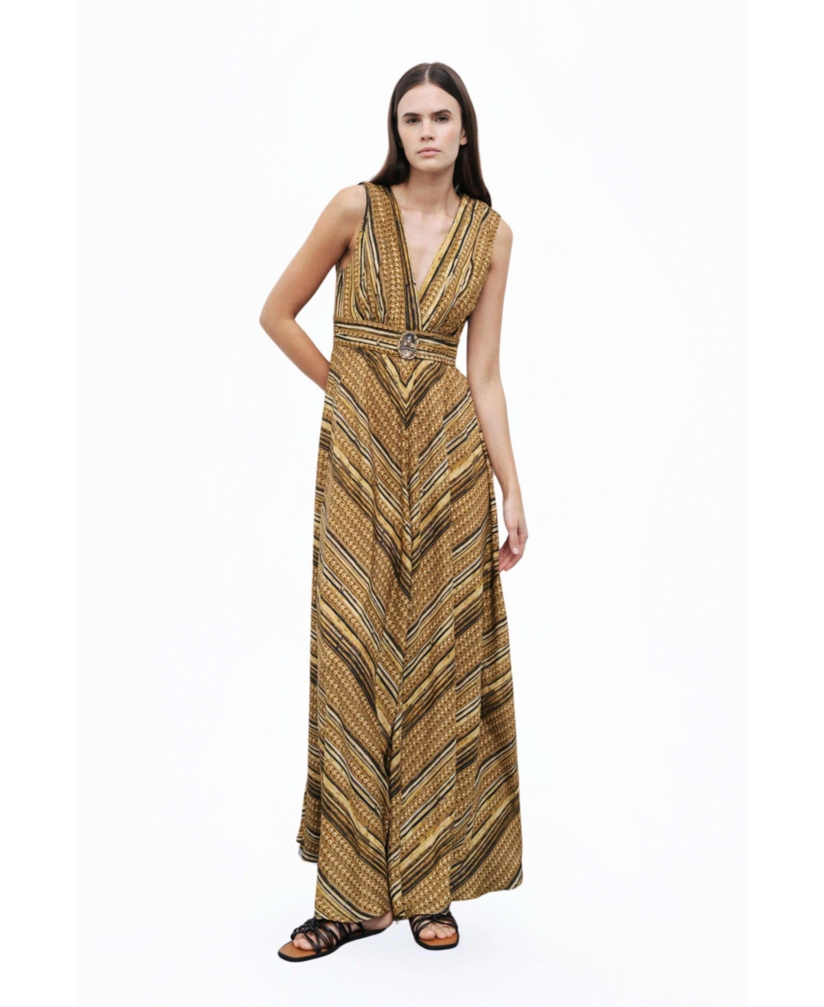 Women's Cut-Out Detail Dress - Multi-colored
