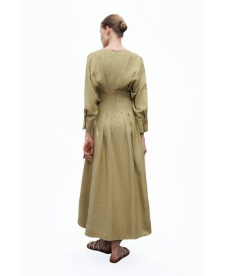 Women's Pleated Midi Dress