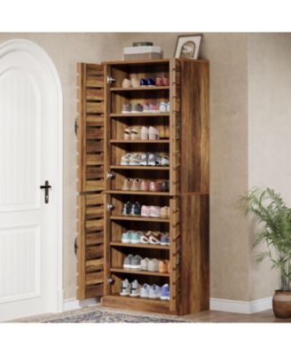 9-Tier Shoe Cabinet Set of 2, 70.8" Tall Shoe Storage Cabinet with Adjustable Shelves for Entryway, Hallway, Closet, Living Room